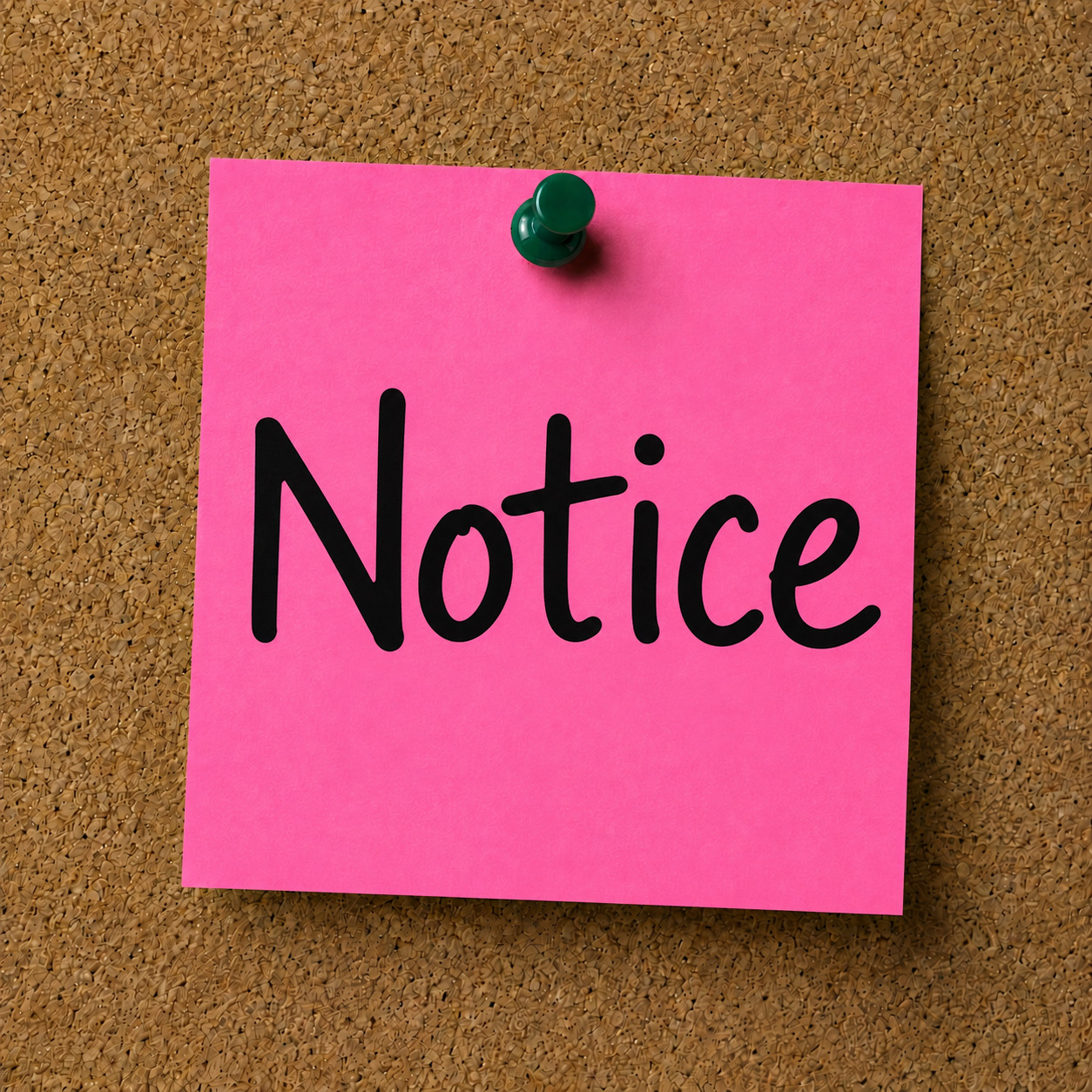 Notice of Consideration of Proposals
